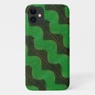 Green curve and clear points on dark background Case-Mate iPhone case