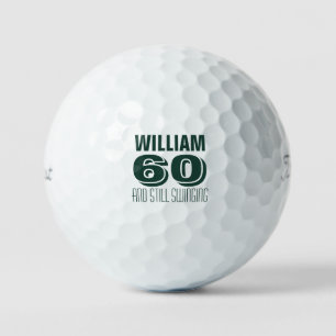 Green Custom Birthday Golfer Still Swinging Golf Balls