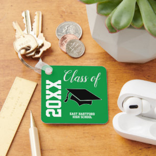 Green Custom Senior Class 2023 Favour Keychain
