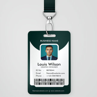 Green | Customisable Employee ID Company Security Badge