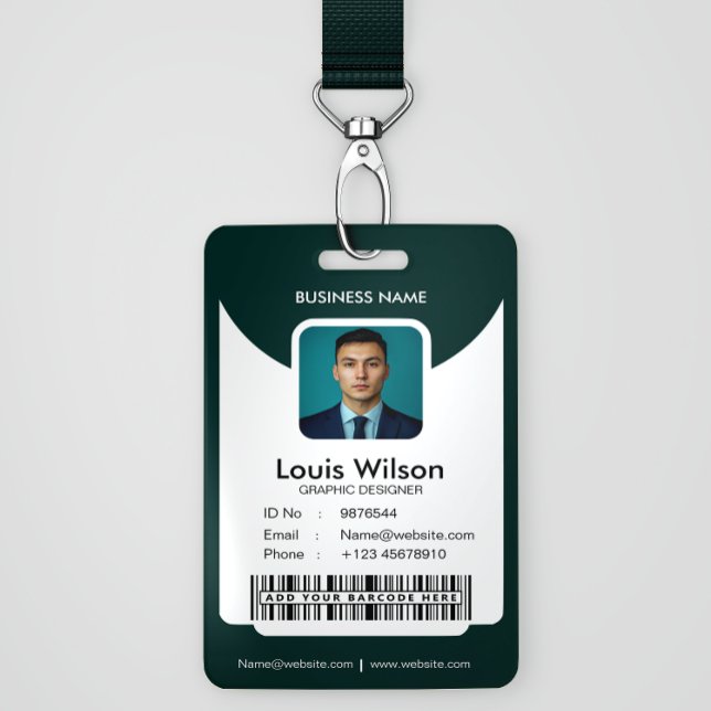 Green | Customisable Employee ID Company Security Badge (Creator Uploaded)