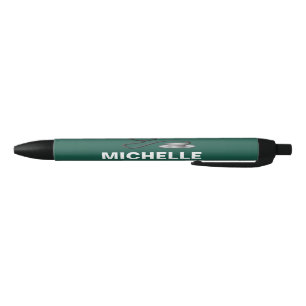 GREEN Customisable Name Nurse Black Ink Pen