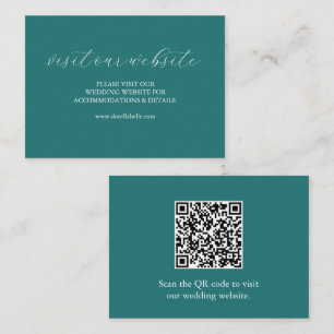 Green Customised Wedding Insert Cards