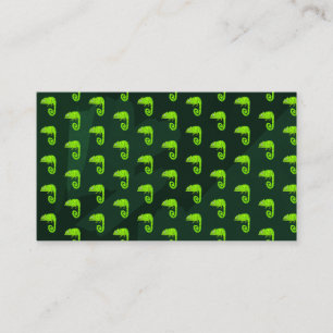 Green cute chameleon place card