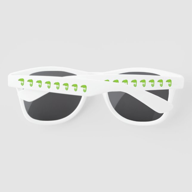 Green cute chameleon sunglasses (Back)