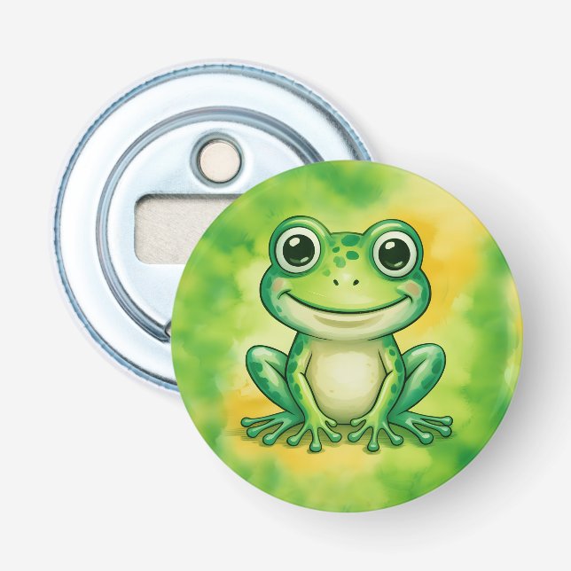 Green cute frog bottle opener (Front)