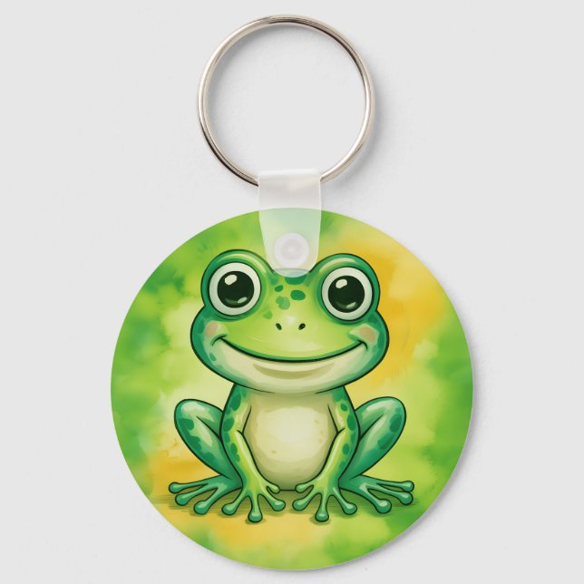 Green cute frog key ring (Front)