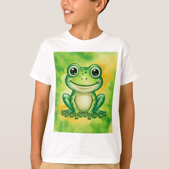 Green cute frog T-Shirt (Front)