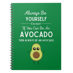 Green Cute Funny Avocado Gifts For Kids Fruit Notebook