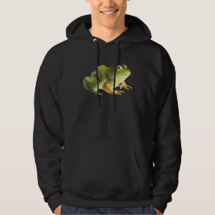 Green cute little toad frog hoodie