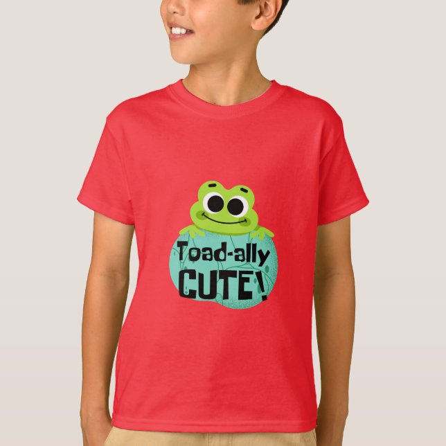 Green Cute Playful Kid T-Shirt (Front)