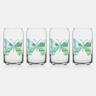 Green Cute Zen Butterfly Glasses