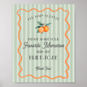 Green Cutie Main Squeeze Favourite Memories Bride Poster
