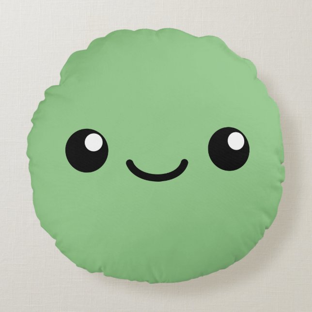 Green cutie round cushion (Front)