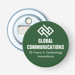 Green Cyber Technology Computer Company Custom Bottle Opener