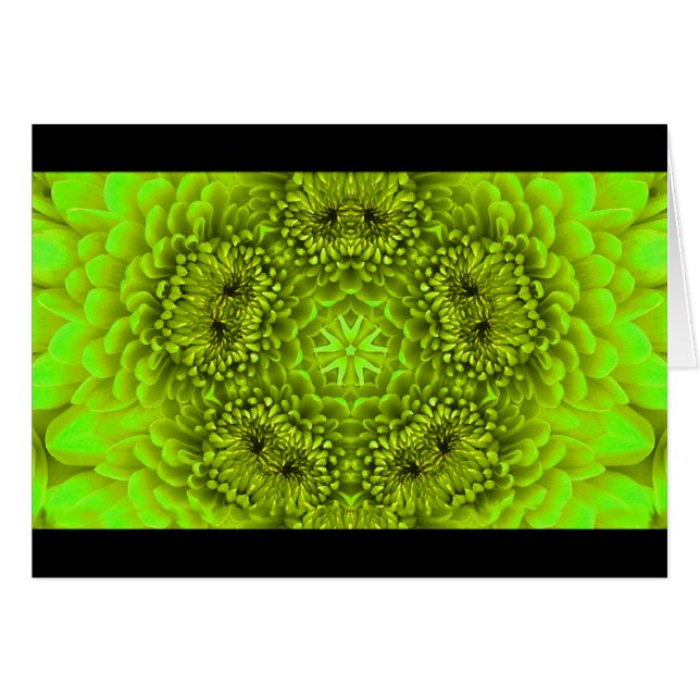 GREEN  DAHLIA FLOWER PETALS (Front Horizontal)