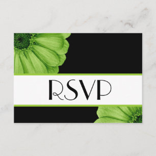 Green Daisies RSVP Wedding Response V3A