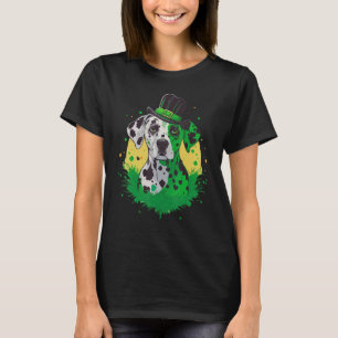 Green Dalmatian shamrock on St Patricks Day Dalmat T-Shirt