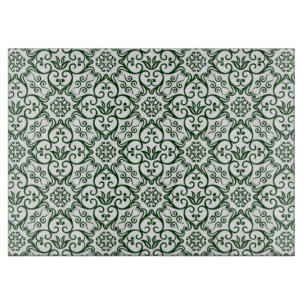 Green Damask Cutting Board