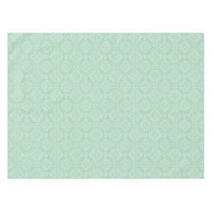 Green damask pattern tablecloth