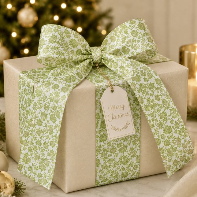 Green Damask Ribbon Satin Ribbon (Creator Uploaded)