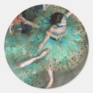 Green Dancer (Danseuse Verte) Edgar Degas Classic Round Sticker