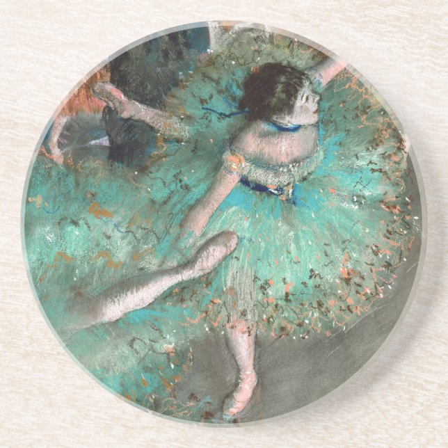 Green Dancer (Danseuse Verte) Edgar Degas Coaster (Front)