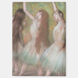 Green Dancers by Edgar Degas, Vintage Ballet Art Magnet