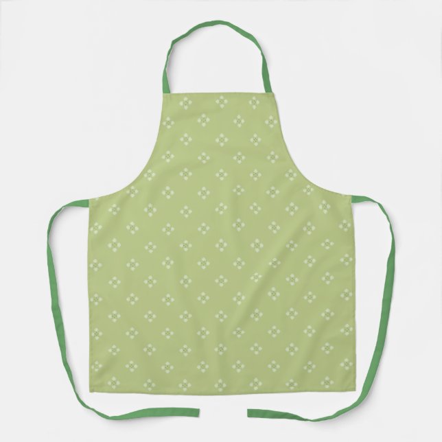 Green Dandalions Crosses Apron (Front)
