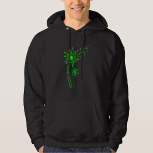 Green Dandelion Ribbon Mental Health Awareness  1 Hoodie