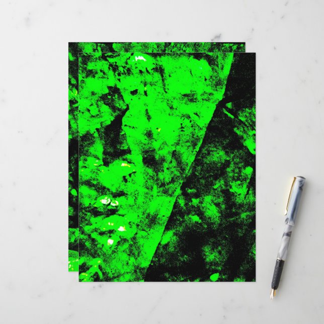 Green dark abstract paper sheet,Dark common green (Front/Back In Situ)