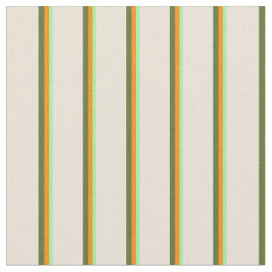 Green, Dark Orange, Dark Olive Green & Bisque Fabric