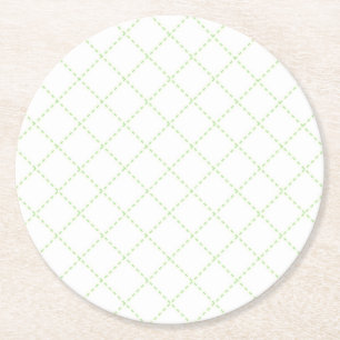 Green dash lines coaster set