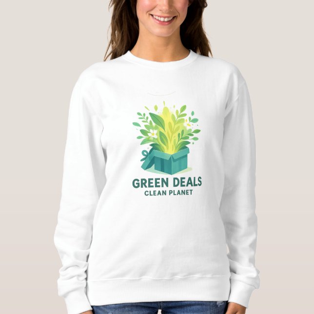 Green Deals, Clean Planet – Green Monday Eco Sweatshirt (Front)