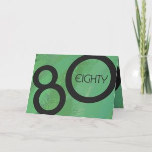 Green Decade 80th Birthday Card