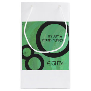 Green Decade 80th Birthday Small Gift Bag
