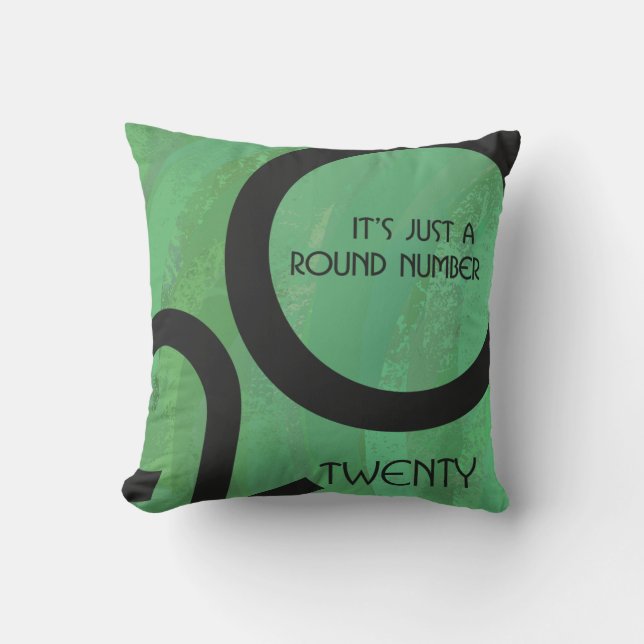 Green Decade Birthdday Cushion (Front)