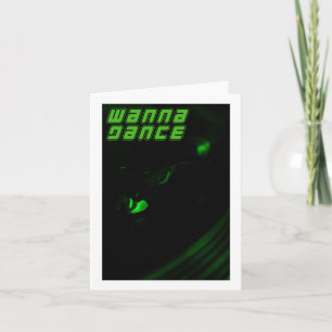 Green Decks Wanna Dance Text Vertical Sticker Card