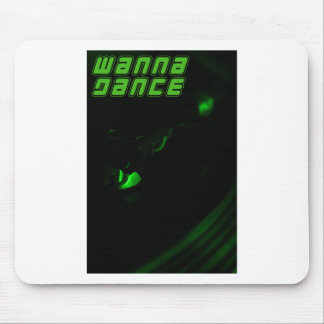 Green Decks Wanna Dance Text Vertical Sticker Mouse Pad