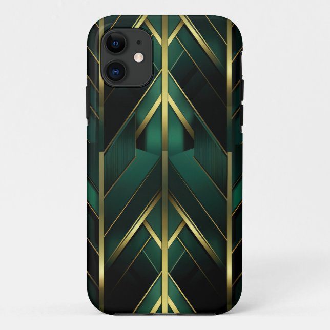 Green Deco Case-Mate iPhone Case (Back)