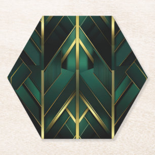 Green Deco Paper Coaster