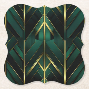 Green Deco Paper Coaster