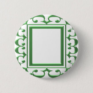 GREEN Decorative Border : Think multi uses 6 Cm Round Badge