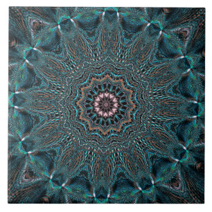 Green Decorative Floral Ceramic Tile