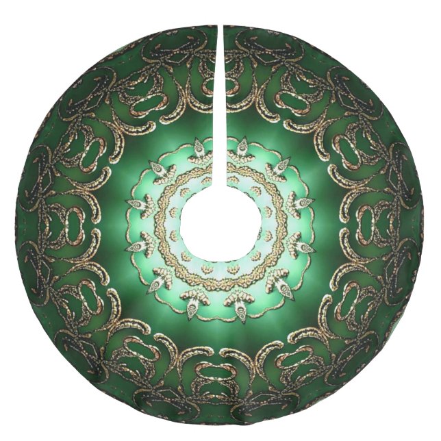 Green Decorative Tree Skirt (Front)