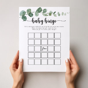 Green Delight Eucalyptus Baby Bingo Shower Game