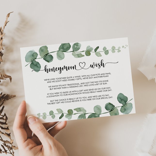 Green Delight Eucalyptus Honeymoon Wish  Enclosure Card (Creator Uploaded)