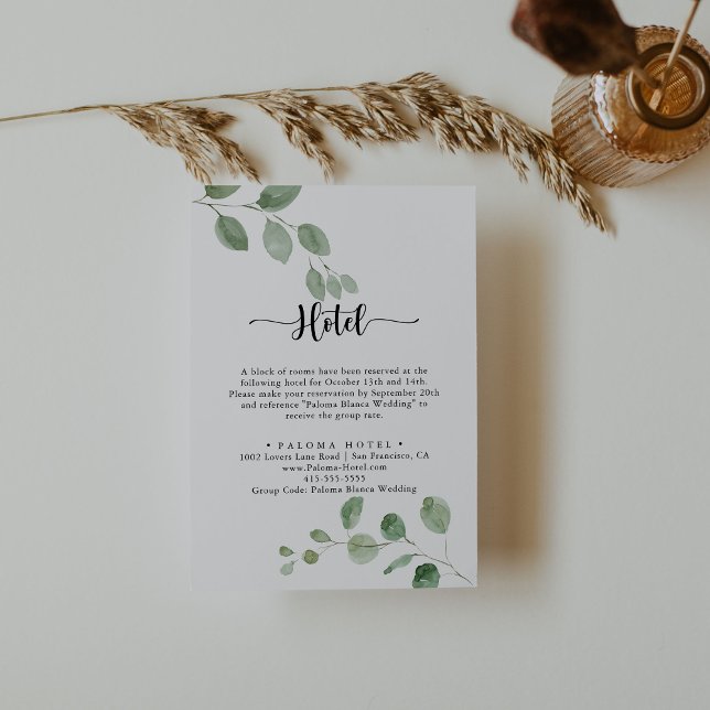 Green Delight Eucalyptus Hotel  Enclosure Card (Creator Uploaded)