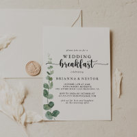Green Delight Eucalyptus Wedding Breakfast 