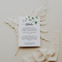 Green Delight Eucalyptus Wedding Details 